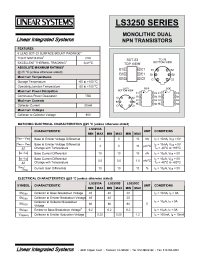 Datasheet LS3250 manufacturer Linear IS