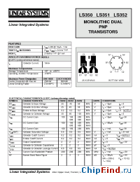 Datasheet LS351 manufacturer Linear IS