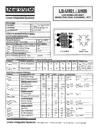 Datasheet LS-U401 manufacturer Linear IS