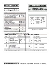 Datasheet SST4416 manufacturer Linear IS