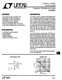 Datasheet LF398AH manufacturer Linear