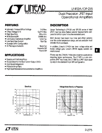 Datasheet LF412ACH manufacturer Linear