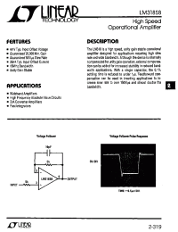 Datasheet LM318S8 manufacturer Linear