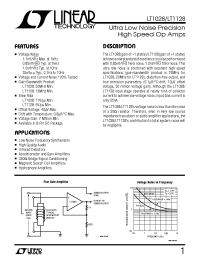 Datasheet LT1028AMH производства Linear