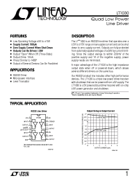 Datasheet LT1030 manufacturer Linear