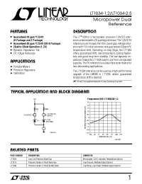 Datasheet LT1034-1.2 manufacturer Linear