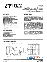 Datasheet LT1047 manufacturer Linear
