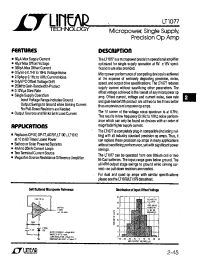 Datasheet LT1077 manufacturer Linear