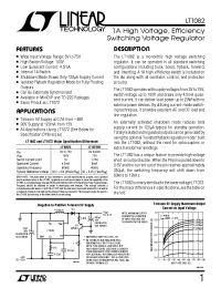 Datasheet LT1082 manufacturer Linear