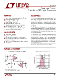 Datasheet LT1113 manufacturer Linear