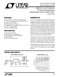 Datasheet LT1117-3.3 manufacturer Linear