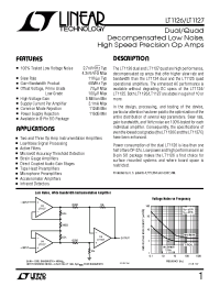 Datasheet LT1126 manufacturer Linear