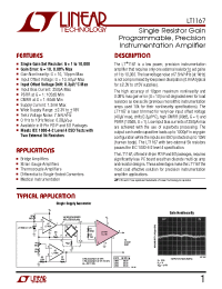 Datasheet LT1167AIN8 manufacturer Linear