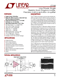 Datasheet LT1168 manufacturer Linear