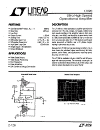 Datasheet LT1190CN8 manufacturer Linear