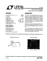 Datasheet LT1192 производства Linear