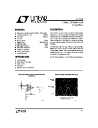 Datasheet LT1193 manufacturer Linear