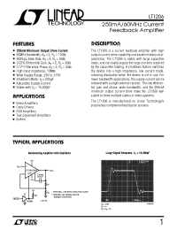 Datasheet LT1206 manufacturer Linear