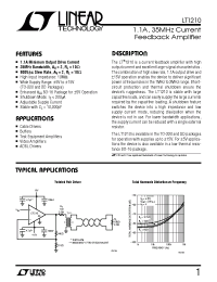 Datasheet LT1210 manufacturer Linear