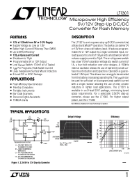 Datasheet LT1301 manufacturer Linear