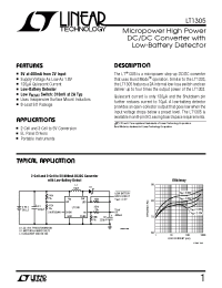 Datasheet LT1305 manufacturer Linear