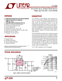 Datasheet LT1306 manufacturer Linear