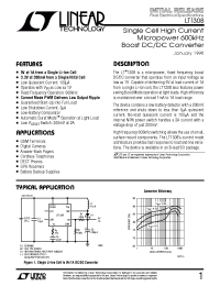 Datasheet LT1308 manufacturer Linear