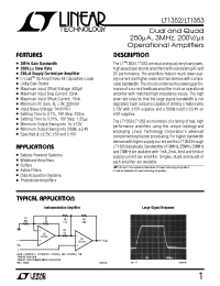 Datasheet LT1353 manufacturer Linear