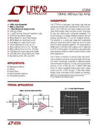 Datasheet LT1354CN8 manufacturer Linear