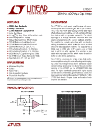 Datasheet LT1357 manufacturer Linear