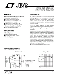 Datasheet LT1371HV manufacturer Linear