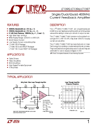 Datasheet LT1397 manufacturer Linear