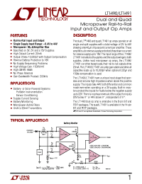 Datasheet LT1490CN8 manufacturer Linear