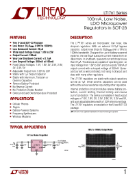 Datasheet LT1761 manufacturer Linear