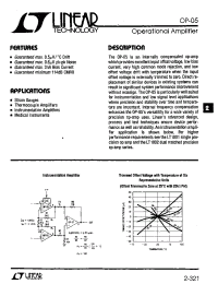 Datasheet OP-05C manufacturer Linear
