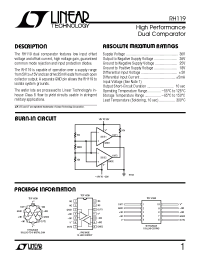 Datasheet RH119 manufacturer Linear