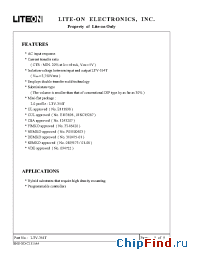 Datasheet LTV-354T manufacturer Lite-On