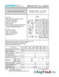 Datasheet MBR4030PT manufacturer Lite-On