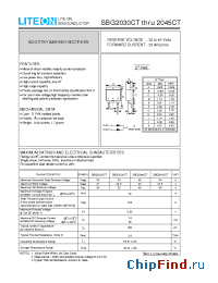 Datasheet SBG2030CT manufacturer Lite-On