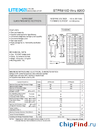 Datasheet STPR820D manufacturer Lite-On