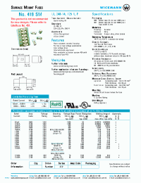 Datasheet 419 manufacturer Littelfuse