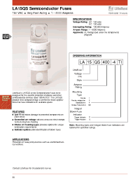 Datasheet LA15QS400-1IL manufacturer Littelfuse