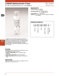 Datasheet LA50QS250-4TI manufacturer Littelfuse