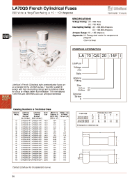 Datasheet LA70QS10-22FI manufacturer Littelfuse