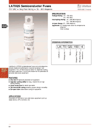 Datasheet LA70QS150-4 manufacturer Littelfuse