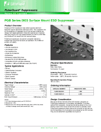 Datasheet PGB0010603MR manufacturer Littelfuse