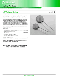 Datasheet V250LA10 manufacturer Littelfuse