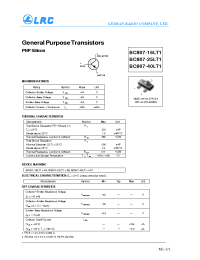 Datasheet BC807-40LT1 manufacturer Leshan Radio