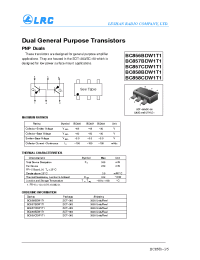 Datasheet BC856BDW1T1 manufacturer Leshan Radio