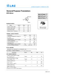 Datasheet BCX70GLT1 manufacturer Leshan Radio